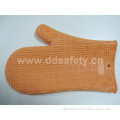 Heat-Resistant Glvoe Orange Silicone Oven Glove (DSR322)